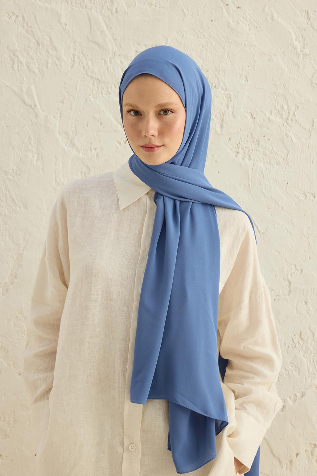 Daily Crepe Shawl Denim