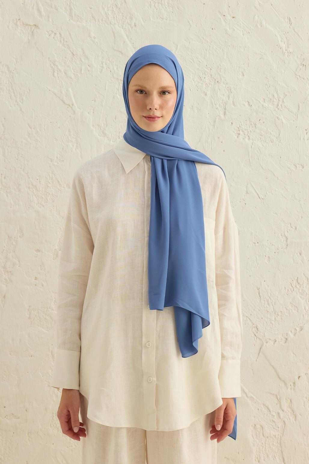 Daily Crepe Shawl Denim