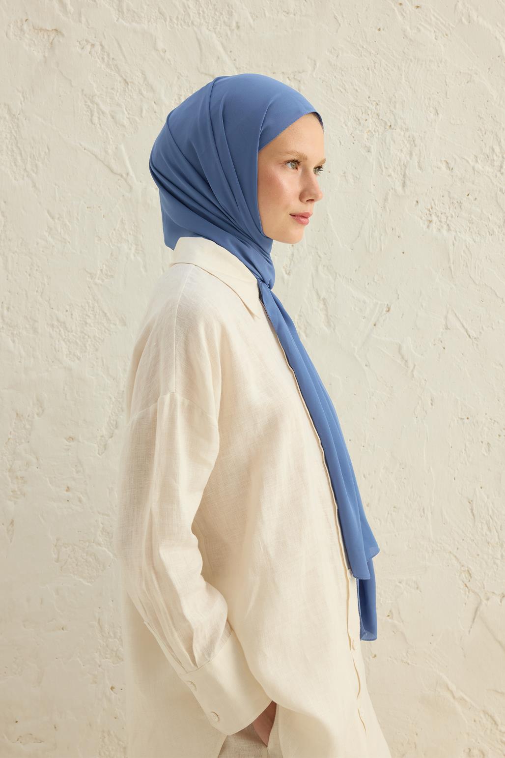 Daily Crepe Shawl Denim