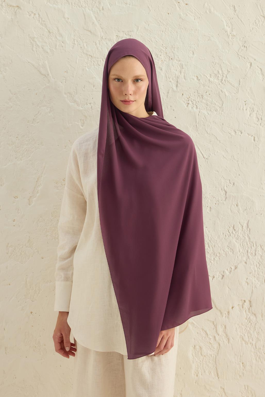 Daily Crepe Shawl Purple