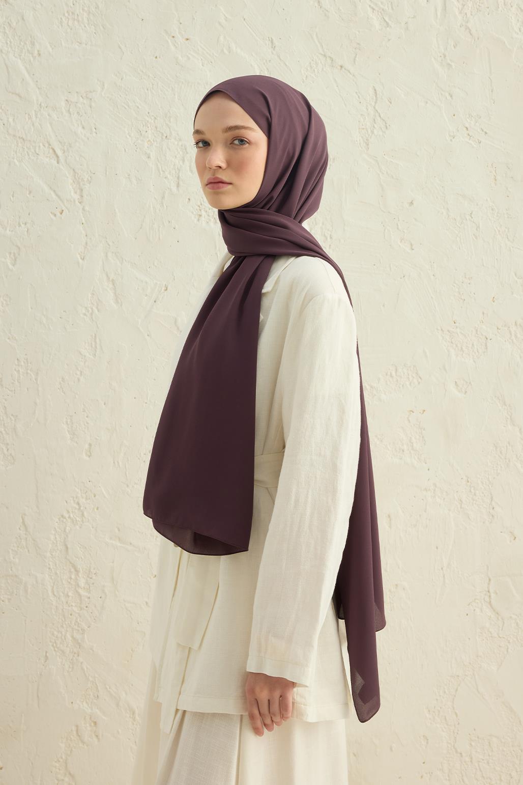 Daily Crepe Shawl Dark Purple