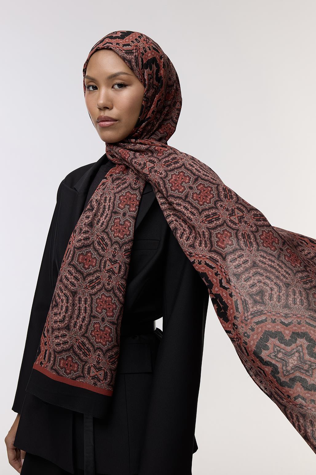 Deluxe Patterned Scarf Asha