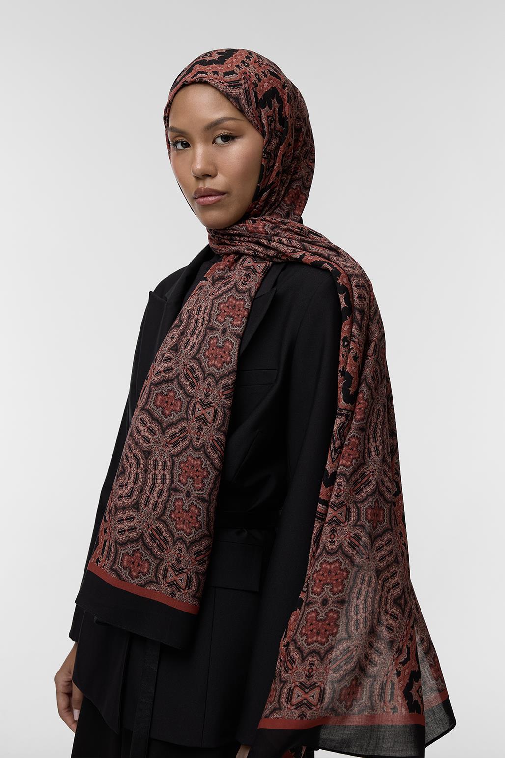 Deluxe Patterned Scarf Asha