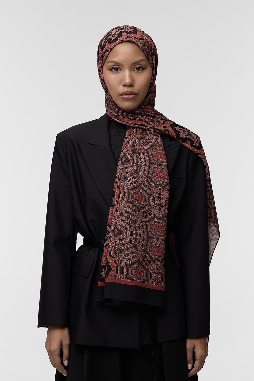 Deluxe Patterned Scarf Asha