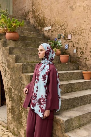 Deluxe Summer Flow Scarf Burgundy