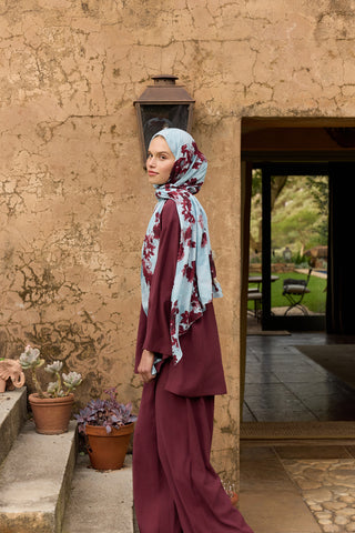 Deluxe Summer Flow Scarf Burgundy