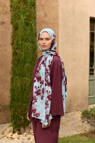 Deluxe Summer Flow Scarf Burgundy