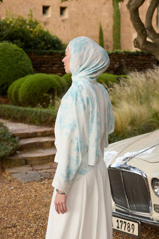 Deluxe Summer Flow Scarf Ice Blue