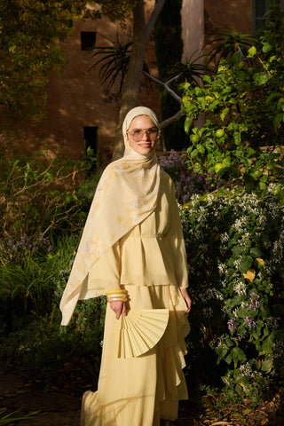 Deluxe Summer Flow Scarf Pale Yellow