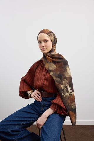 Deluxe Summer Scarf Lizy Mustard