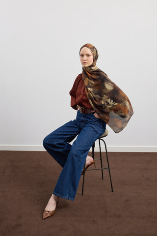 Deluxe Summer Scarf Lizy Mustard