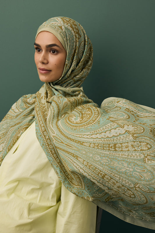 Deluxe Summer Scarf Alice Sage Green