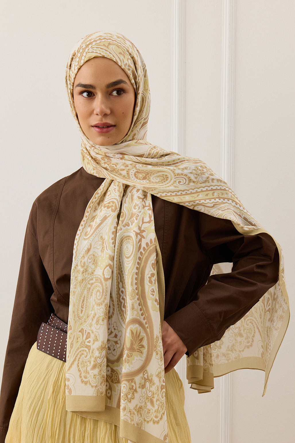 Deluxe Summer Scarf Jade Beige