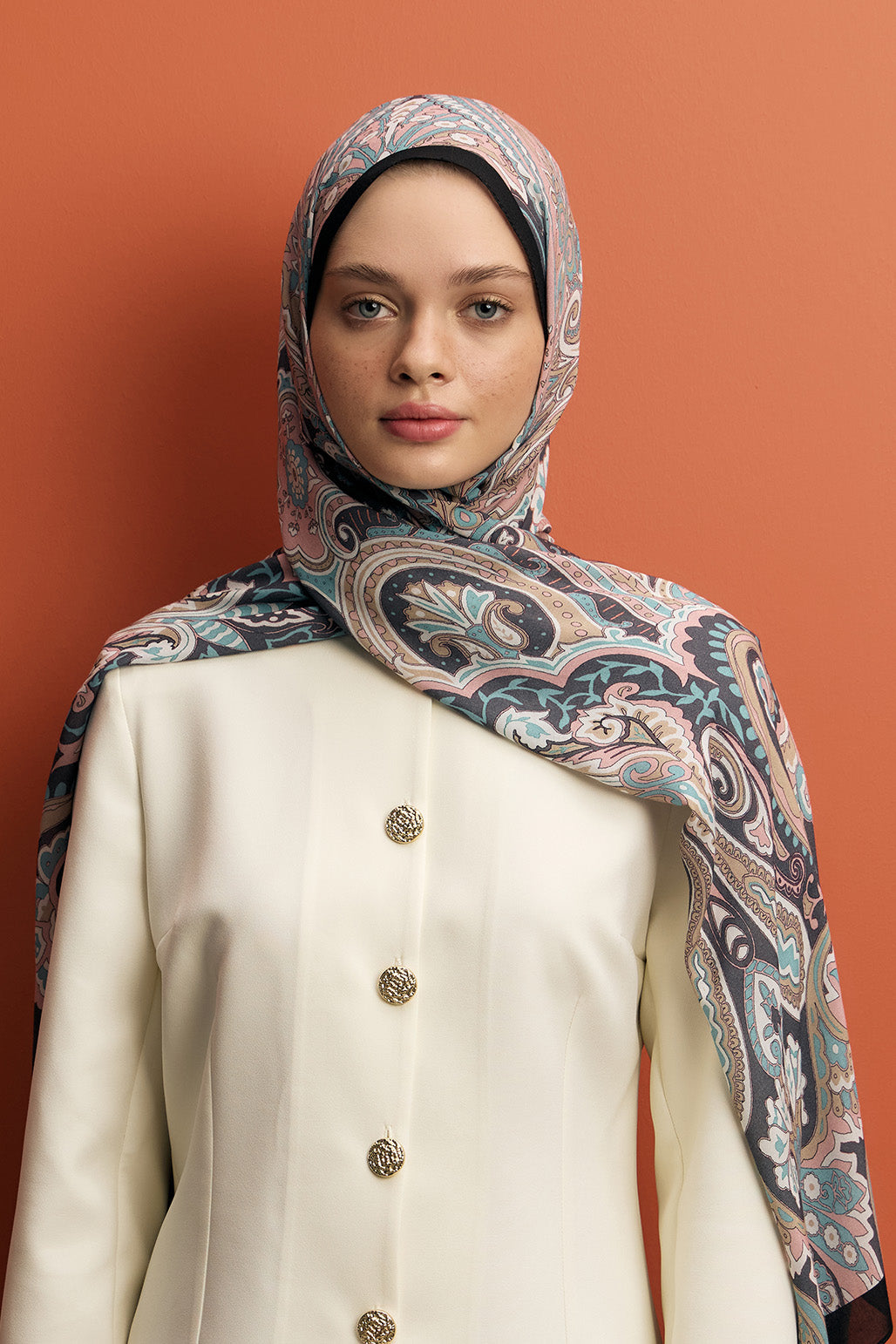 Deluxe Summer Scarf Jade Gray