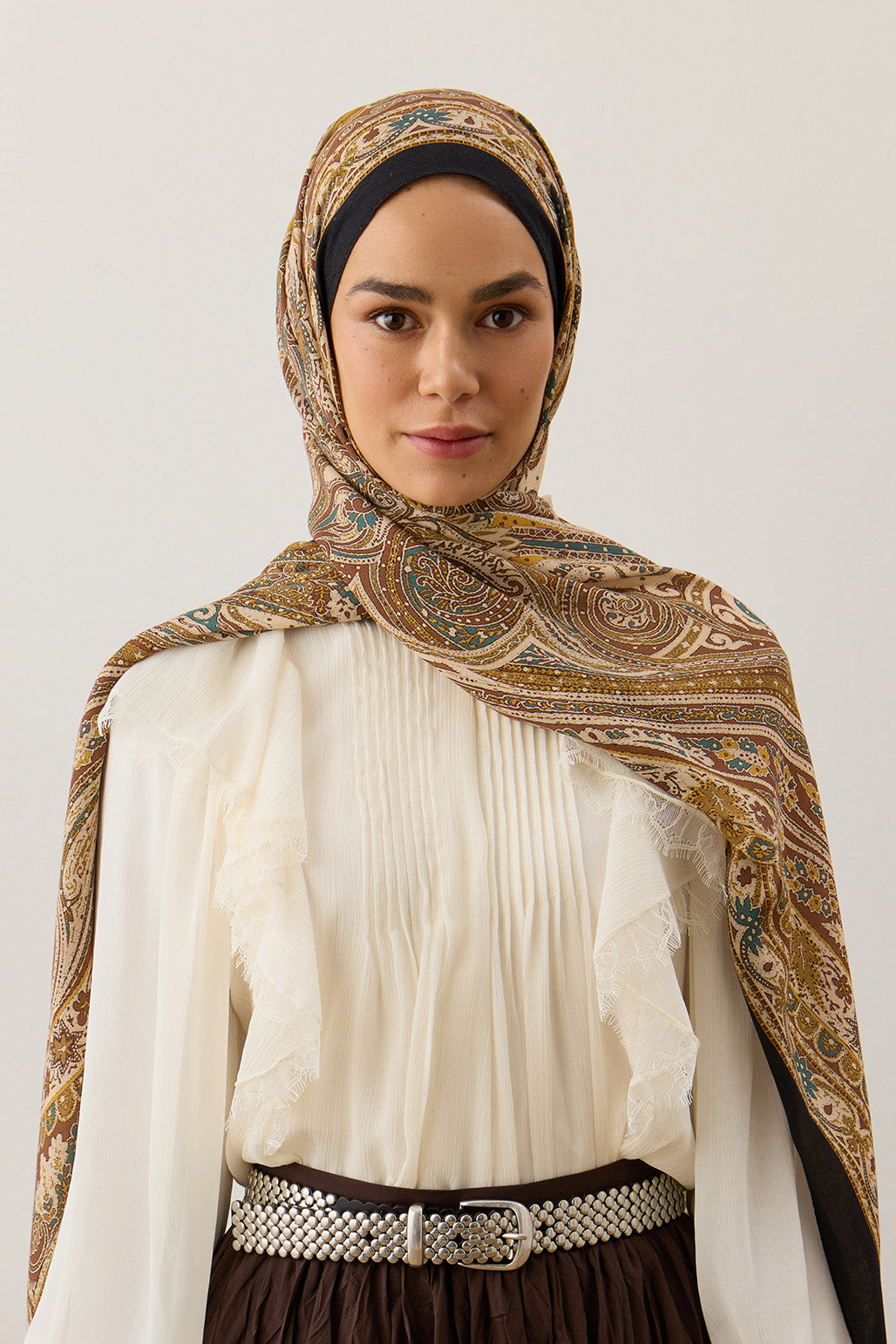 Deluxe Summer Scarf Noa Brown