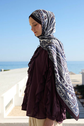 Deluxe Summer Scarf Noa Navy Blue