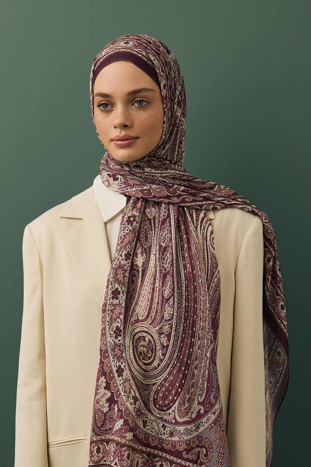 Deluxe Summer Scarf Noa Plum Apricot