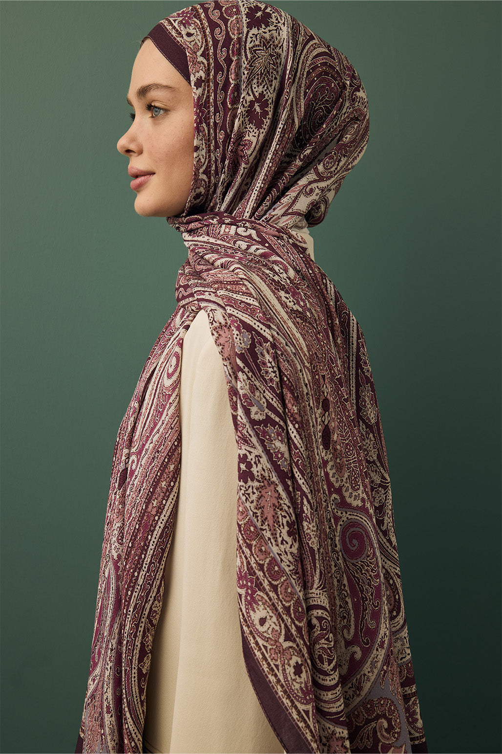 Deluxe Summer Scarf Noa Plum Apricot