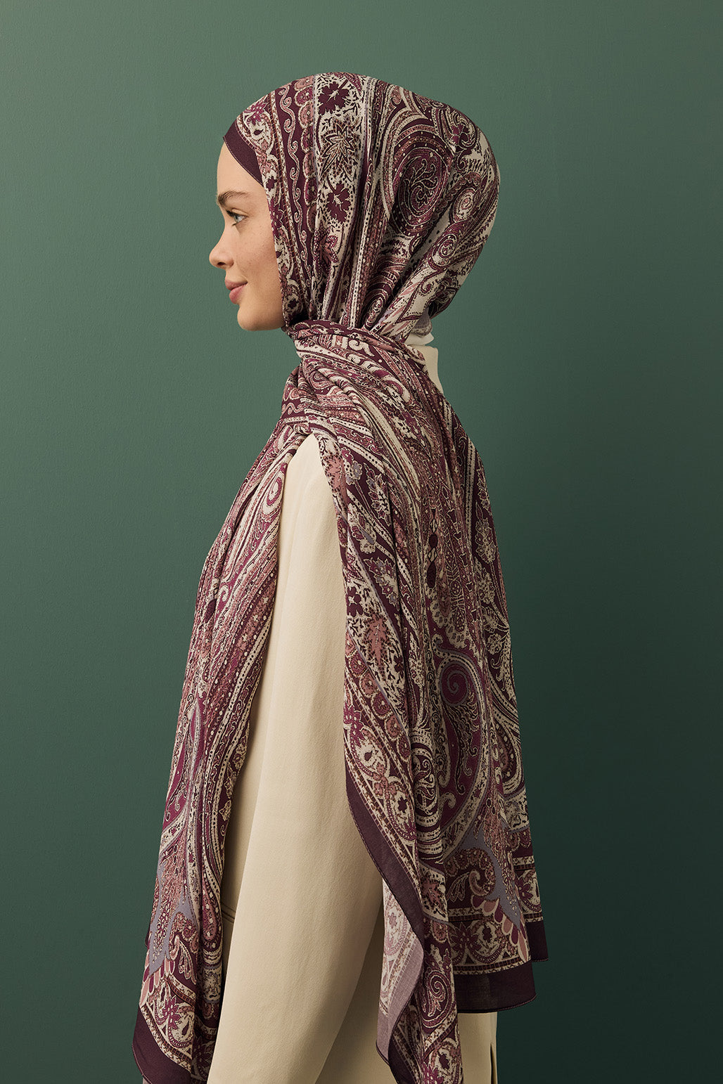 Deluxe Summer Scarf Noa Plum Apricot