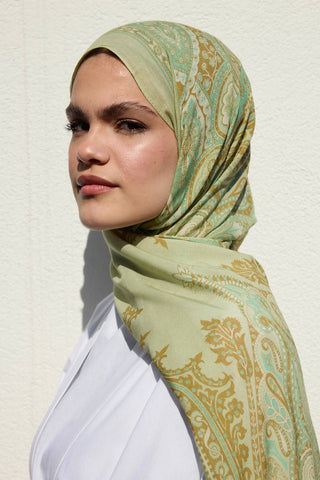 Deluxe Summer Scarf Alice Sage Green