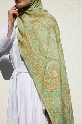 Deluxe Summer Scarf Alice Sage Green