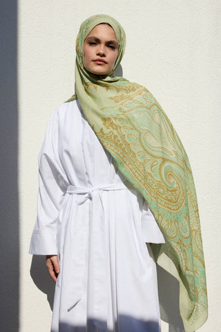 Deluxe Summer Scarf Alice Sage Green