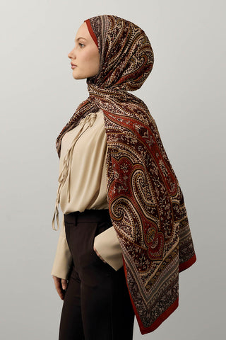 Deluxe Summer Scarf Eva Brick Red