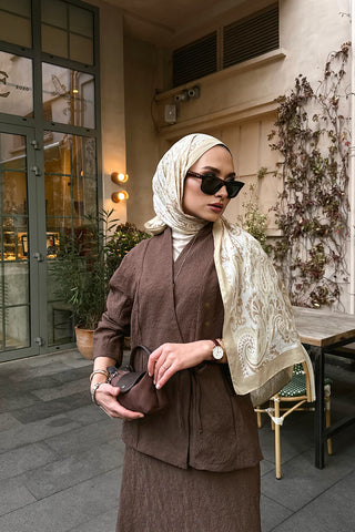 Deluxe Summer Scarf Jade Beige