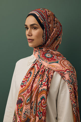 Deluxe Summer Scarf Jade Cinnamon