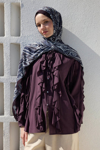 Deluxe Summer Scarf Noa Navy Blue