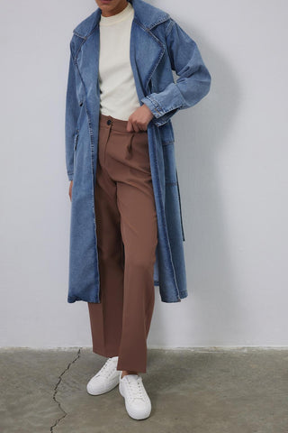 Denim Aller Trench Light Blue