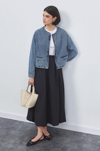 Denim Crop Jacket Tint