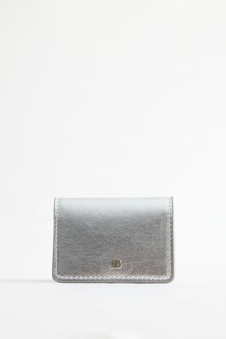 Leather Wallet Silver