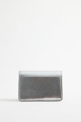 Leather Wallet Silver
