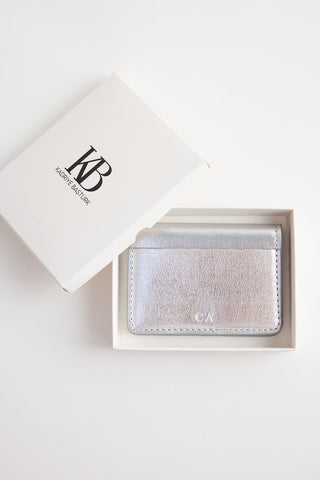 Leather Wallet Silver
