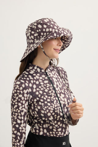 Printed Tie-Up Bucket Hat Bambi