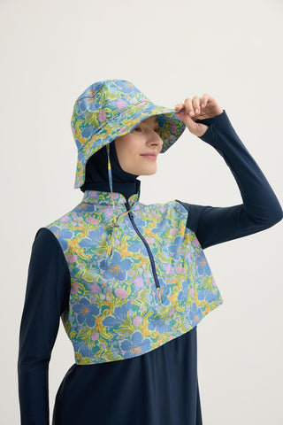 Patterned Tie-Up Bucket Hat Lilac