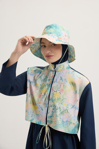 Printed Tie-Up Bucket Hat Mint