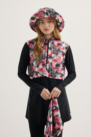 Patterned Tie-Up Bucket Hat Plum