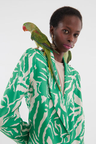 Patterned Jacket Green