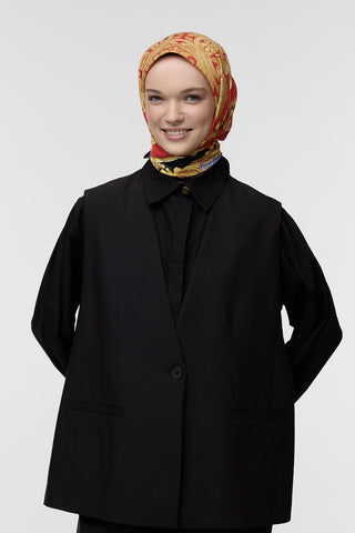 Patterned Twill Silk Square Scarf Agata