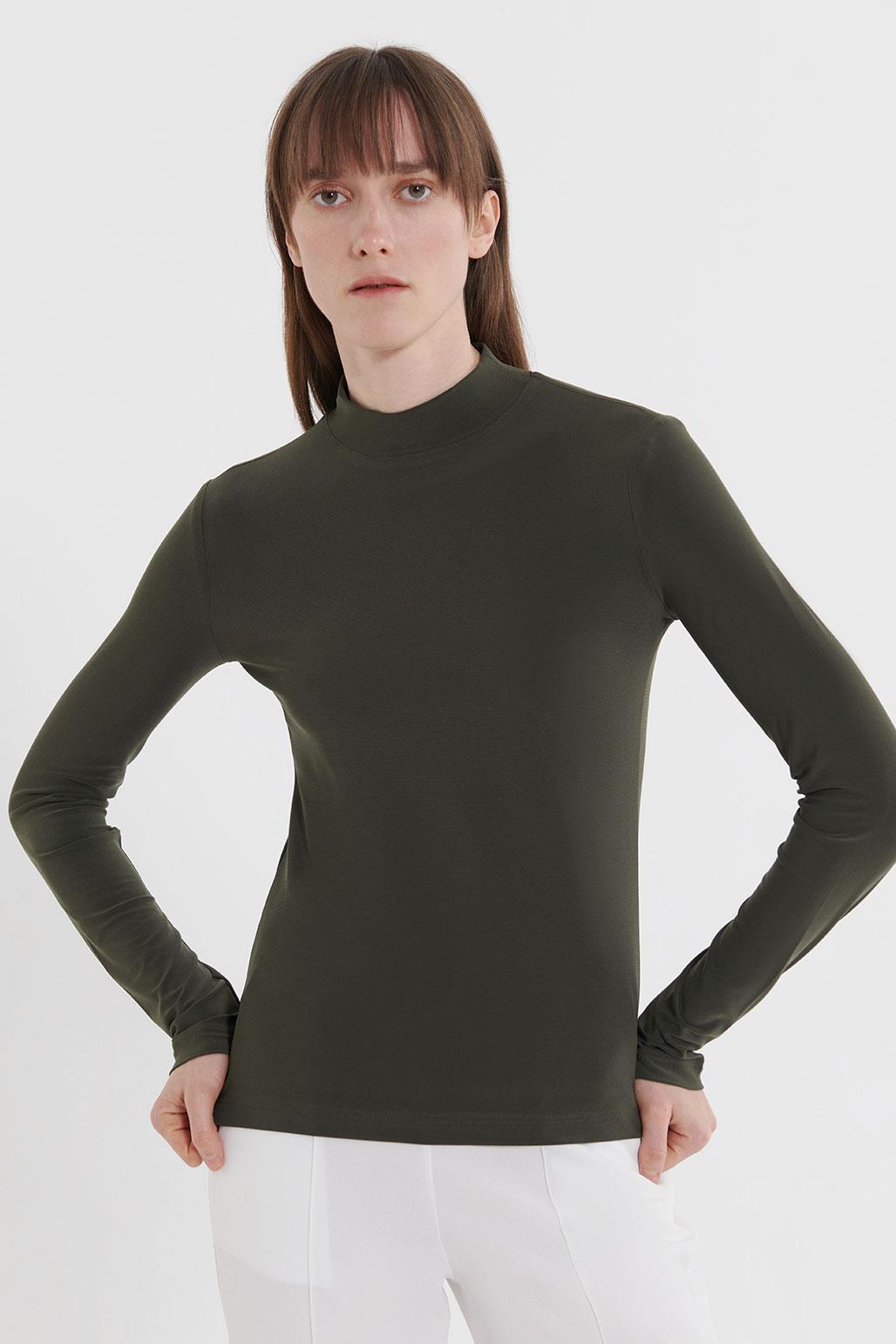 Long Sleeve Basic Bodysuit Green