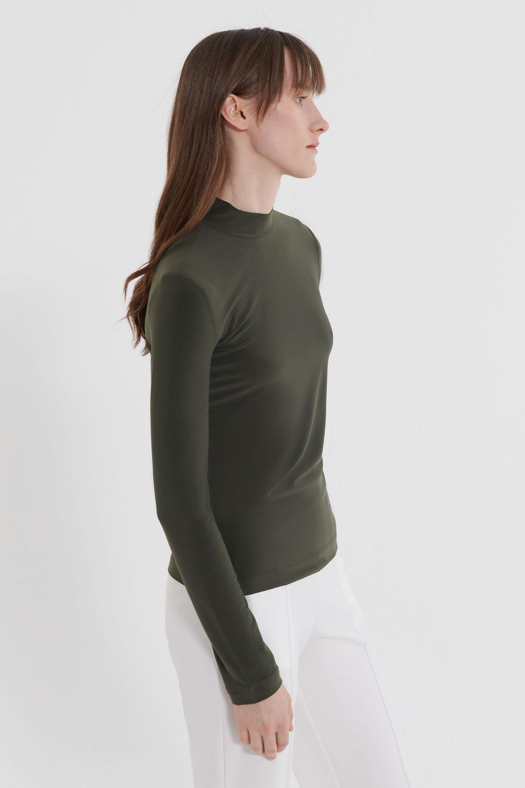 Long Sleeve Basic Bodysuit Green