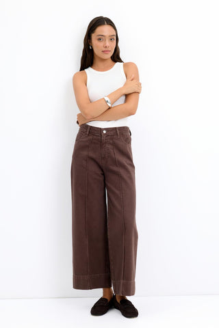 Double Leg Jeans Brown