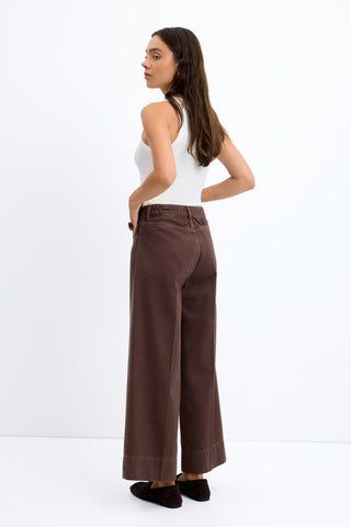 Double Leg Jeans Brown