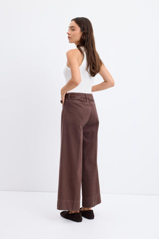 Double Leg Jeans Brown