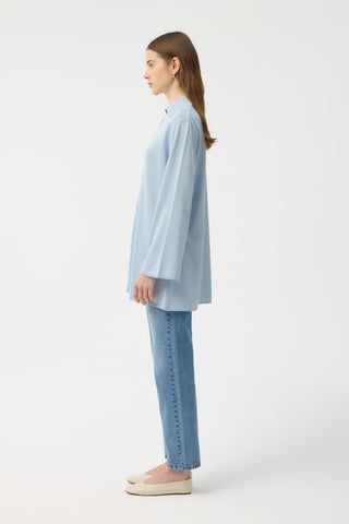 Button Front Lightweight Knit Cardigan Blue