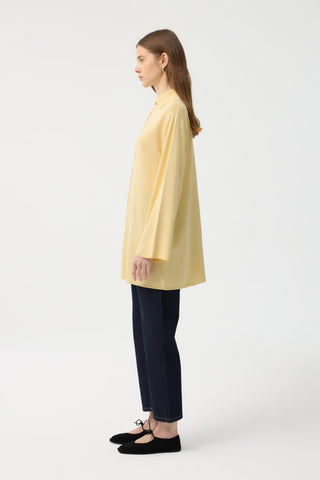 Button Front Lightweight Knit Cardigan Yellow