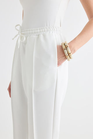 Ella Lycra Pipe Trousers Ecru