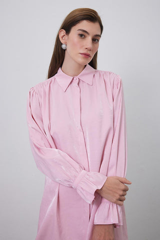 Eva Sleeve Detailed Shirt Pink